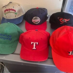 6 vintage snapback bundle houston astros baseball mlb texas Baltimore orioles